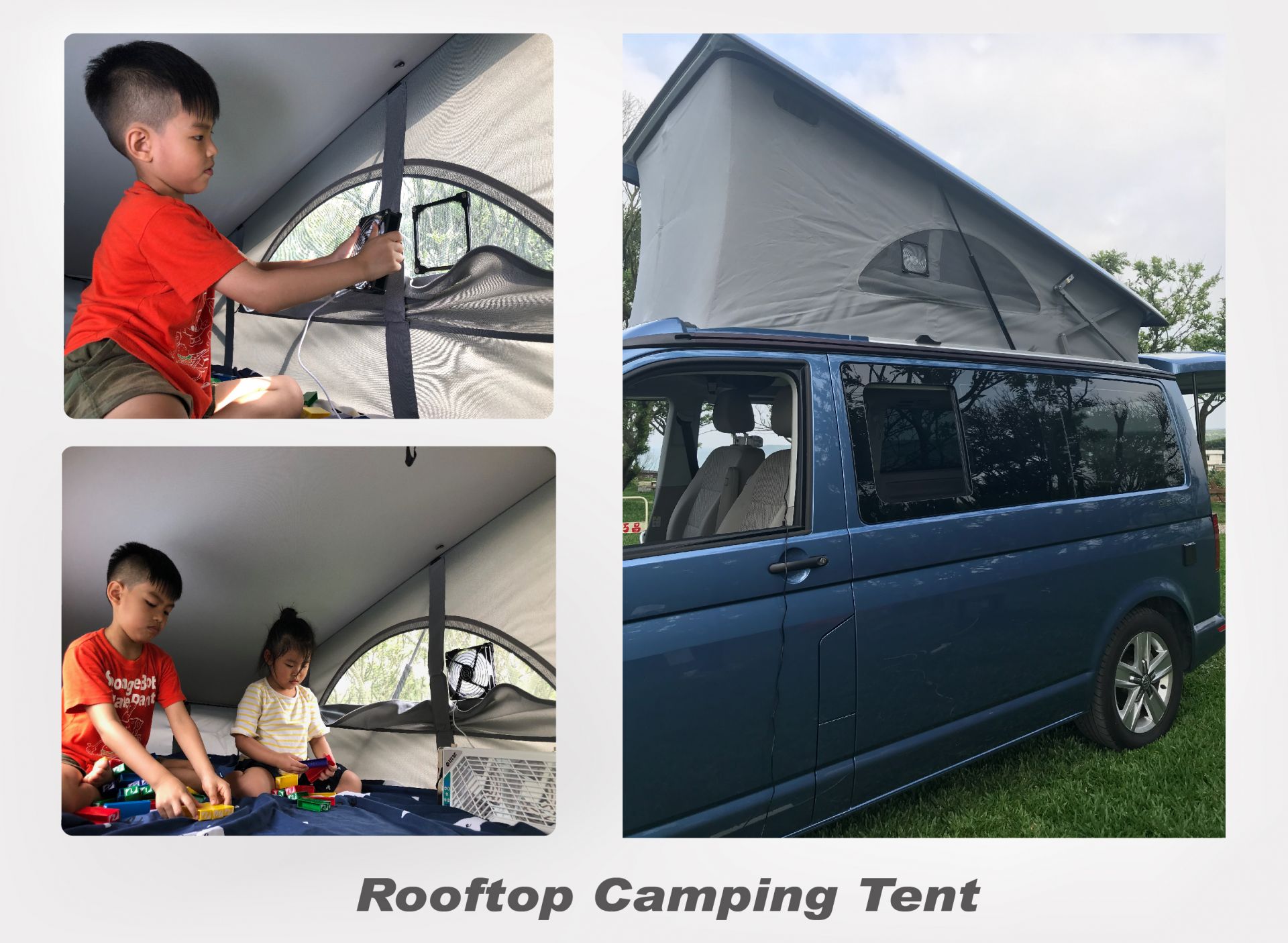 VW Californiaの屋根付きキャンピングテント